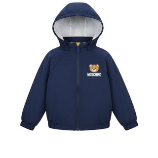 Moschino Giubbino Antivento Blu Con Teddy MUS029