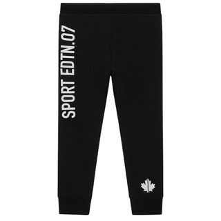 Dsquared2 Pantaloni jogger neri con logo DQ1445-D0A2F