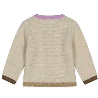 J.o Milano Cardigan Beige In Misto Lana 2663X1-01J Per Bambina
