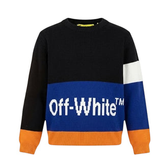 Off-White OBHE001F22KNI0041001 Logo Sweater In Virgin Wool