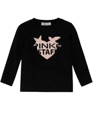 Pinko T-shirt girocollo a maniche lunghe con stampa F4PIBGHT174