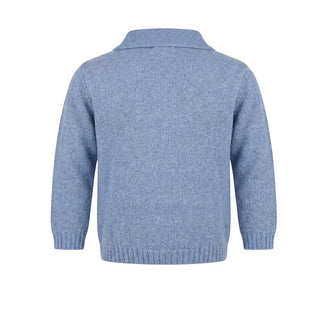 J.o Milano Maglia Polo Azzurra In Misto Cashmere 2663Z6 Per Neonato