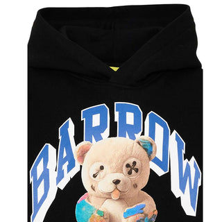 Barrow Felpa Nera Con Cappuccio E Teddy F6BKJUHS031-110 Per Bambini