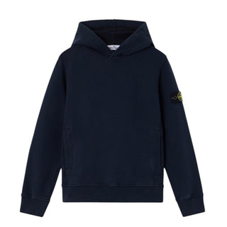 Stone Island Felpa in cotone con cappuccio e Compass K2S166100004
