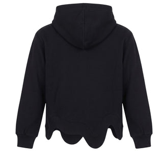 Moschino Felpa Nera Con Cappuccio E Stampa HDF05M Per Bambina