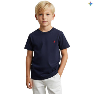 Polo Ralph Lauren T-shirt Blu In Jersey 322832904037 Per Bambini