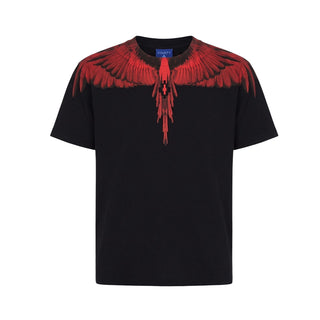 Marcelo Burlon T-shirt Nera Con Wings F6CMJUTH132-110 Per Bambini