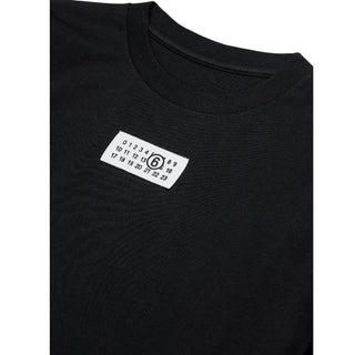 MM6 Maison Margiela T-shirt Nera Con Numeric Logo M61022-MM04I-M6900