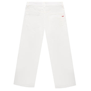 Diesel Jeans gamba dritta bianchi con Oval D J01275-KXBKU