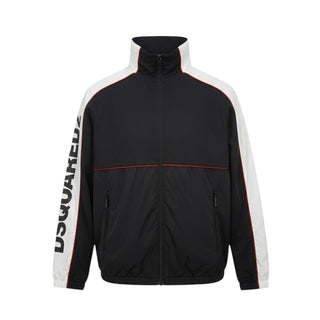 Dsquared2 Giubbino Antivento Nero In Nylon Con Logo dq0765d00bn