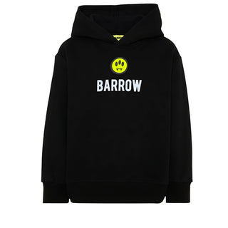 Barrow Felpa Nera Con Cappuccio E Stampa F6BKJBHS074-110 Per Bambini