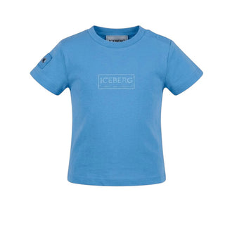 Iceberg T-shirt Azzurra A Maniche Corte Per Neonato TSICE6106B-V4