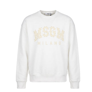 MSGM Felpa Girocollo Con Logo Per Bamabini F3MSJUSW182