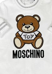 Moschino Onesie WITH DETACHABLE FEET MUY03X WITH CLIPS