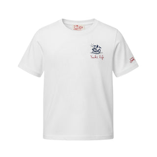 Mc2 Saint Barth T-shirt Bianca Portofino Jr Con Mickey POT0002/02729L Per Bambino