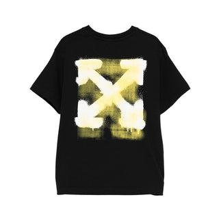 Off-White T-shirt nera in jersey a maniche corte con logo OBAA002F25JER0061018