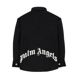 Palm Angels Camicia Nera Con Logo F6PAJBSI169/110 Per Bambino