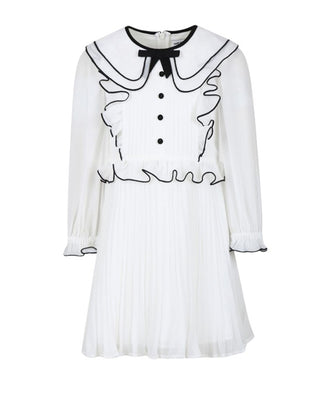 Self-Portrait Abito in chiffon bianco PF24-711SA