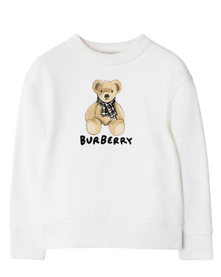 Burberry Felpa bianca con orsetto Thomas 8108468