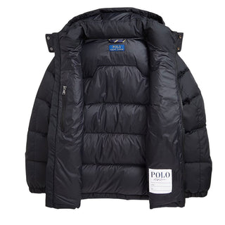 Polo Ralph Lauren Giubbino Nero Trapuntato Con Cappuccio 323969861001 Per Bambino