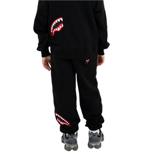 SPRAYGROUND Pantaloni Jogger Neri Con Patch SPY1526G Per Bambini