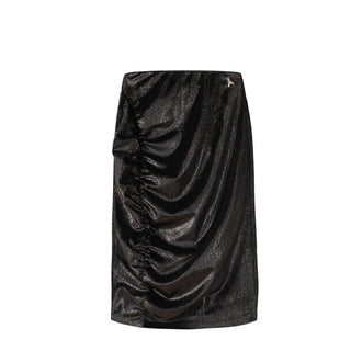 Patrizia Pepe Gonna Midi In Velluto Lurex Nero 7G0032/J0065-K103 Per Bambina