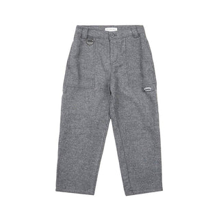 Iceberg Pantaloni cargo grigi in misto lana da neonato PTICE6307B