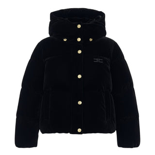 Elisabetta Franchi Steppjacke aus Samt EFGB093 mit Reißverschluss