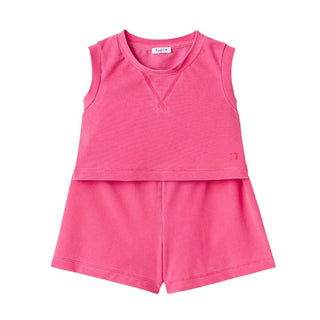 Il Gufo Completo due pezzi fucsia da bambina P25DP547N0107
