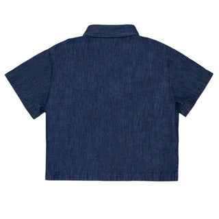 Max&Co. Camicia A Maniche Corte In Denim Da Bambina MX0293-MX01A-MX01