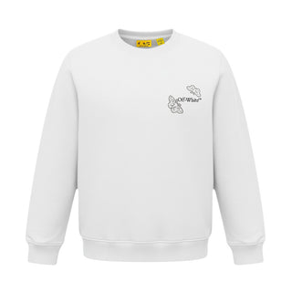 Off-White Felpa Bianca Con Stampa 44GBA001S26F002100 Per Bambina