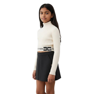 Elisabetta Franchi Lupetto A Costine Cropped Per Bambina EFMA152.C