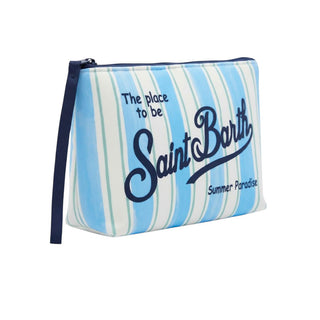 Mc2 Saint Barth Pochette Aline In Scuba Con Fantasia A Righe Azzurre ALIN001/00925L