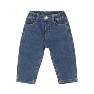 Please Jeans in denim blu da neonato PH49012B77