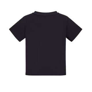 Moncler T-shirt blu navy in jersey con logo L19518C00004/778