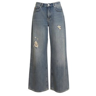 Nine:inthe:morning Jeans cinque tasche in denim con rotture 9JF25-ICA17