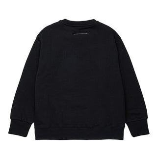 MM6 Maison Margiela Felpa Girocollo Nera Con Numeric Logo M61011-MM04H-M6900