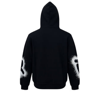 Disclaimer Felpa nera con zip e cappuccio 25IDK58620