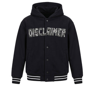 Disclaimer Felpa Nera Con Cappuccio E Stampa 26IDK59107N Per Bambino