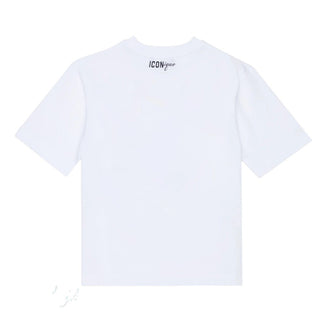 Dsquared2 T-shirt Bianca In Cotone Per Bambino DQ3387-D0AG7-DQ100