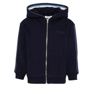 Lanvin Felpa Blu Navy Con Logo Per Bambini N30370/855