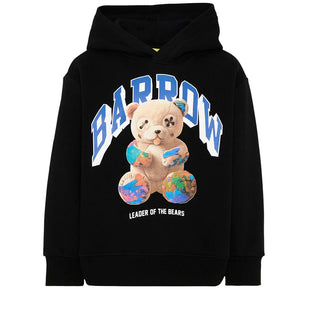 Barrow Felpa Nera Con Cappuccio E Teddy F6BKJUHS031-110 Per Bambini