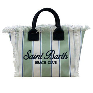 Mc2 Saint Barth Borsa Colette In Canvas A Righe Verdi COL0001/00937L