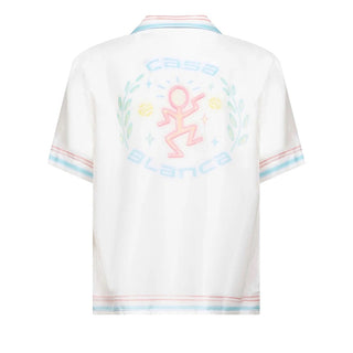 Casa Blanca Camicia bianca in seta Dance Joy M-SP26-SH-003-01