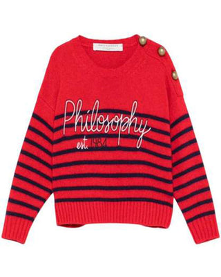 Philosophy Maglia girocollo con logo frontale PFMA041.C