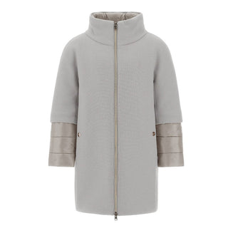 Herno Cappotto in twill di lana con logo da bambina CA0004G