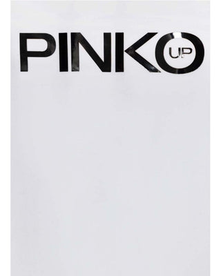 Pinko T-shirt in jersey bianca con logo F4PIBGTH204