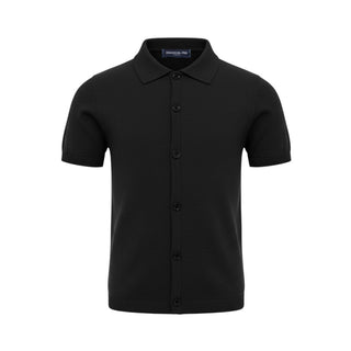Emanuel Pris Polo In Filo Nera Da Bambino EMG7136RN