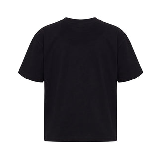 Disclaimer T-shirt Nera A Maniche Corte Con Stampa 26IDK59183N Per Bambini