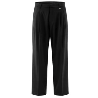 I'm Brian Pantaloni Larghi A Due Pinces Color Nero PA3887/1 Per Uomo